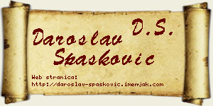 Daroslav Spasković vizit kartica